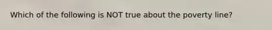 Which of the following is NOT true about the poverty line?