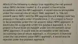 Which of the following is always true regarding the net present value (NPV) decision model? a. If a project is found to be acceptable under the NPV approach, it would also be acceptable under the internal rate of return (IRR) approach. b. The net present value (NPV) and the IRR approaches will always rank two projects in the same order of preference. c. If a project is found to be acceptable under the net present value (NPV) approach, it would also be acceptable under the payback approach. d. If a project is found to be acceptable under the net present value (NPV) approach, it would also be acceptable under the book (accounting) rate of return approach. e. If a project is rejected under the net present value (NPV) approach, it would also be rejected under the payback approach.