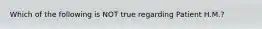 Which of the following is NOT true regarding Patient H.M.?