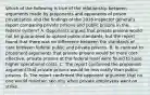 Which of the following is true of the relationship between arguments made by proponents and opponents of prison privatization and the findings of the 2016 inspector general's report comparing private prisons and public prisons in the federal system? A. Opponents argued that private prisons would not be guaranteed to uphold public standards, but the report found that there was no difference between the standards of care between federal public and private prisons. B. In contrast to proponent arguments that private prisons would be more cost-effective, private prisons at the federal level were found to have higher operational costs. C. The report confirmed the proponent argument that private prisons would be less costly than public prisons. D. The report confirmed the opponent argument that no one would maintain security when private employees went on strike.