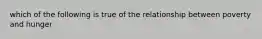 which of the following is true of the relationship between poverty and hunger