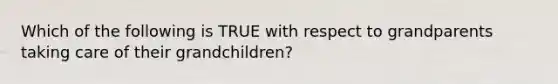 Which of the following is TRUE with respect to grandparents taking care of their grandchildren?