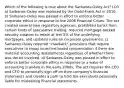 Which of the following is true about the Sarbanes-Oxley Act? LO3 a) Sarbanes-Oxley was replaced by the Dodd-Frank Act in 2010. b) Sarbanes-Oxley was passed in effort to enforce better corporate ethics in response to the 2008 Financial Crises. The act created several new regulatory agencies, prohibited banks from certain kinds of speculative trading, required mortgage-backed security creators to retain at lest 5% of the underlying mortgages, and updated rules on corporate governance. c) Sarbanes-Oxley required "clawback" provisions that require executives to repay incentive-based compensation if there are material accounting restatements regardless of whether there was deceit involved. d) Sarbanes-Oxley was passed in effort to enforce better corporate ethics in response to a wake of accounting scandals in the early 2000s. The act requires the CEO and CFO to personally sign off on their company's financial statements and creates a path to hold the executives personally liable for misleading financial statements.