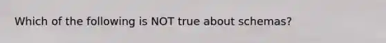 Which of the following is NOT true about schemas?