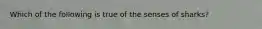 Which of the following is true of the senses of sharks?