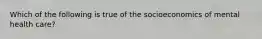 Which of the following is true of the socioeconomics of mental health care?