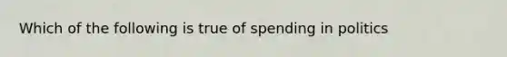 Which of the following is true of spending in politics