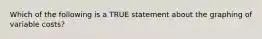 Which of the following is a TRUE statement about the graphing of variable costs?