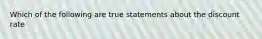 Which of the following are true statements about the discount rate