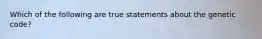 Which of the following are true statements about the genetic code?