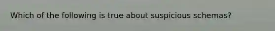 Which of the following is true about suspicious schemas?