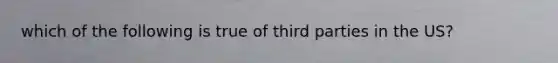 which of the following is true of third parties in the US?