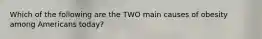 Which of the following are the TWO main causes of obesity among Americans today?