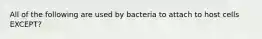 All of the following are used by bacteria to attach to host cells EXCEPT?