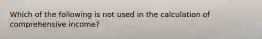 Which of the following is not used in the calculation of comprehensive income?