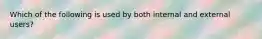 Which of the following is used by both internal and external users?