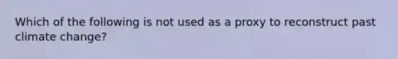 Which of the following is not used as a proxy to reconstruct past climate change?