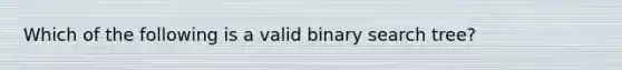 Which of the following is a valid binary search tree?