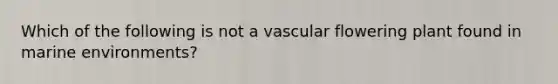 Which of the following is not a vascular flowering plant found in marine environments?