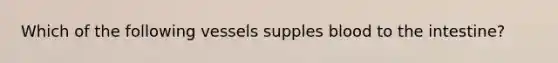 Which of the following vessels supples blood to the intestine?