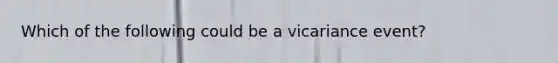 Which of the following could be a vicariance event?