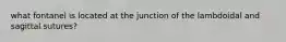 what fontanel is located at the junction of the lambdoidal and sagittal sutures?