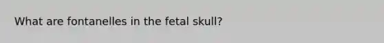 What are fontanelles in the fetal skull?