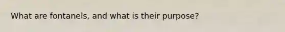 What are fontanels, and what is their purpose?