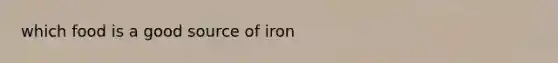 which food is a good source of iron