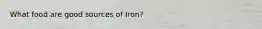 What food are good sources of Iron?