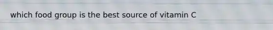 which food group is the best source of vitamin C