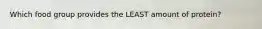 Which food group provides the LEAST amount of protein?