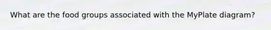 What are the food groups associated with the MyPlate diagram?