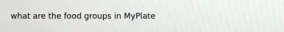 what are the food groups in MyPlate