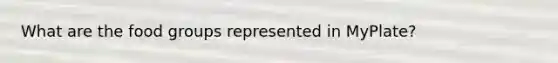 What are the food groups represented in MyPlate?
