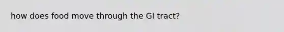 how does food move through the GI tract?