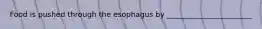 Food is pushed through the esophagus by _______________________