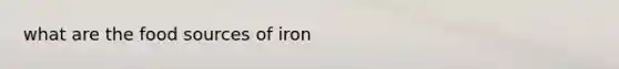 what are the food sources of iron