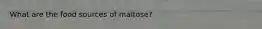 What are the food sources of maltose?
