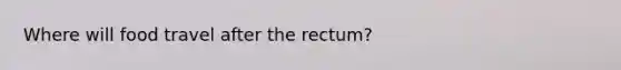 Where will food travel after the rectum?
