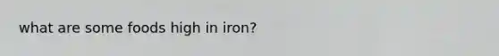 what are some foods high in iron?