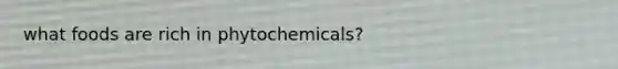 what foods are rich in phytochemicals?