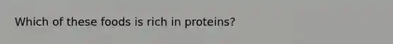 Which of these foods is rich in proteins?