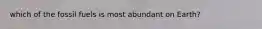 which of the fossil fuels is most abundant on Earth?