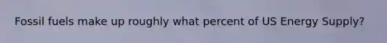 Fossil fuels make up roughly what percent of US Energy Supply?