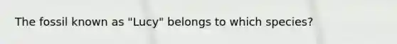 The fossil known as "Lucy" belongs to which species?