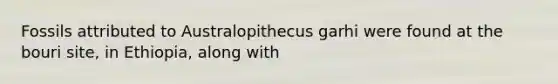 Fossils attributed to Australopithecus garhi were found at the bouri site, in Ethiopia, along with