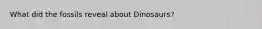 What did the fossils reveal about Dinosaurs?