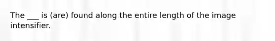 The ___ is (are) found along the entire length of the image intensifier.