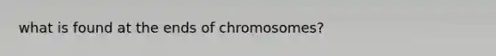 what is found at the ends of chromosomes?